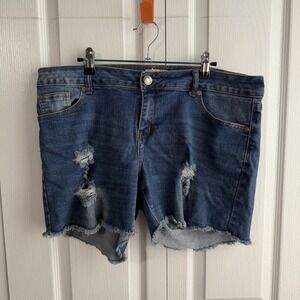 1826 Jeans Distressed Blue Denim Shorts‎ Women's Size 16 Beach Vacation Festival